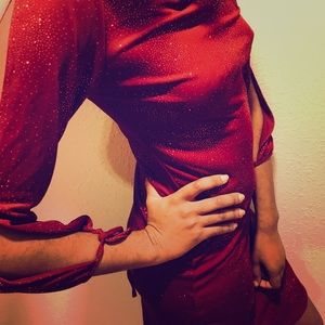 Sparkling red dress